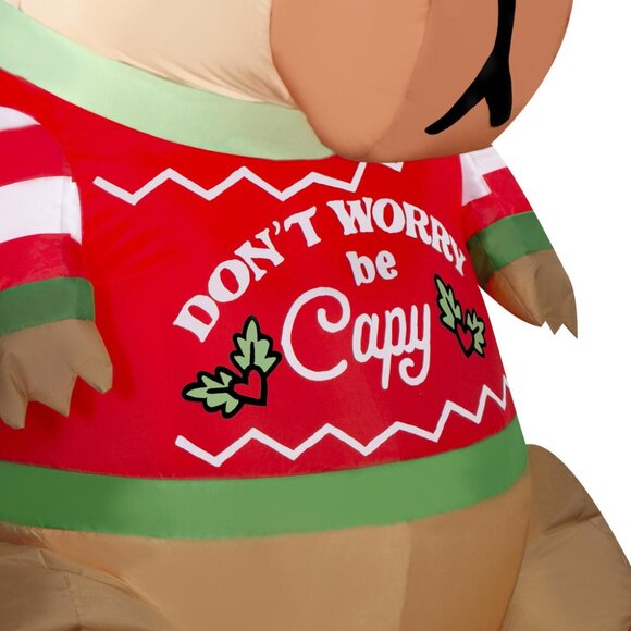 3.5 FT Capybara Christmas LED Inflatable Light up your Yard Holiday Decor NEW - Picture 3 of 8